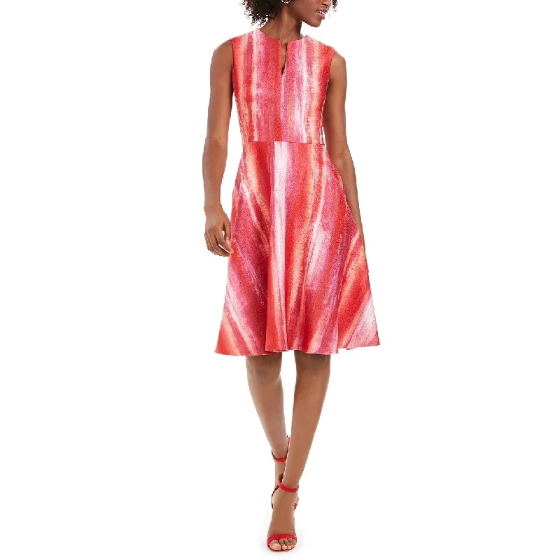 Floral Prints N Natori Women's Printed A Line Dress Bright Pink Size 4