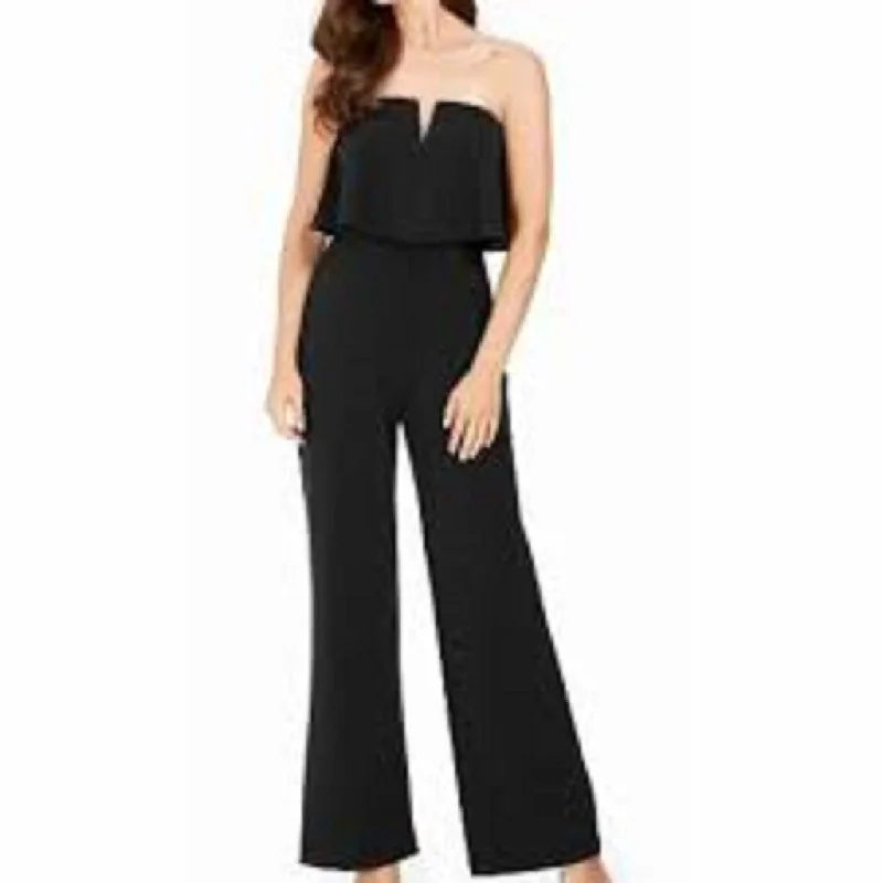 Elegant And Casual Adrianna Papell Women's Popover Jumpsuit Black Size 8