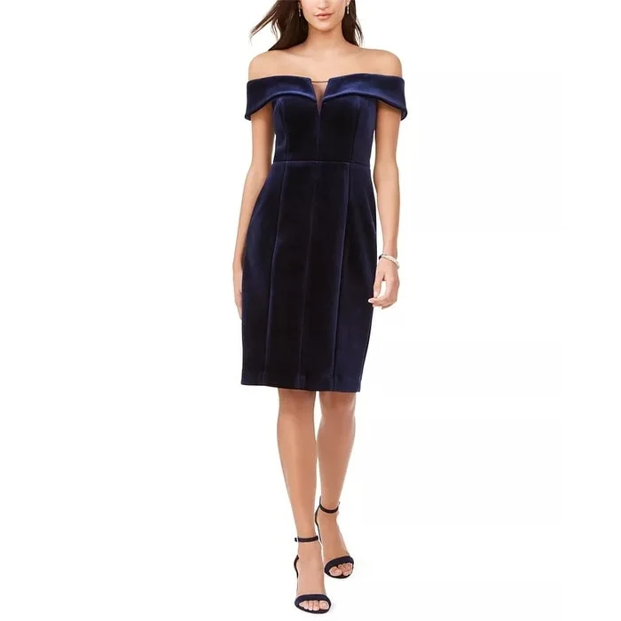 Dressing Tips Vince Camuto Women's Strapless Velvet Dress Navy Size 8