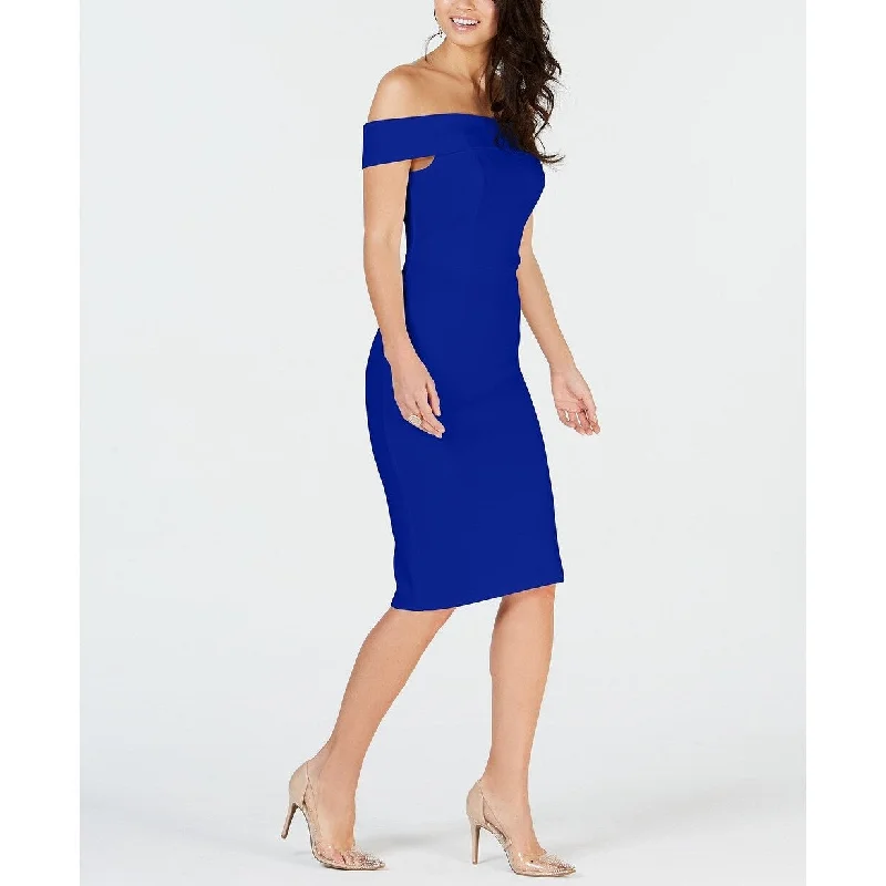 Classic And Versatile Thalia Sodi Women's Off-The-Shoulder Sheath Dress Blue Size Extra Large Classic And Versatile Thalia Sodi Women's Off-The-Shoulder Sheath Dress Blue Size Extra Large