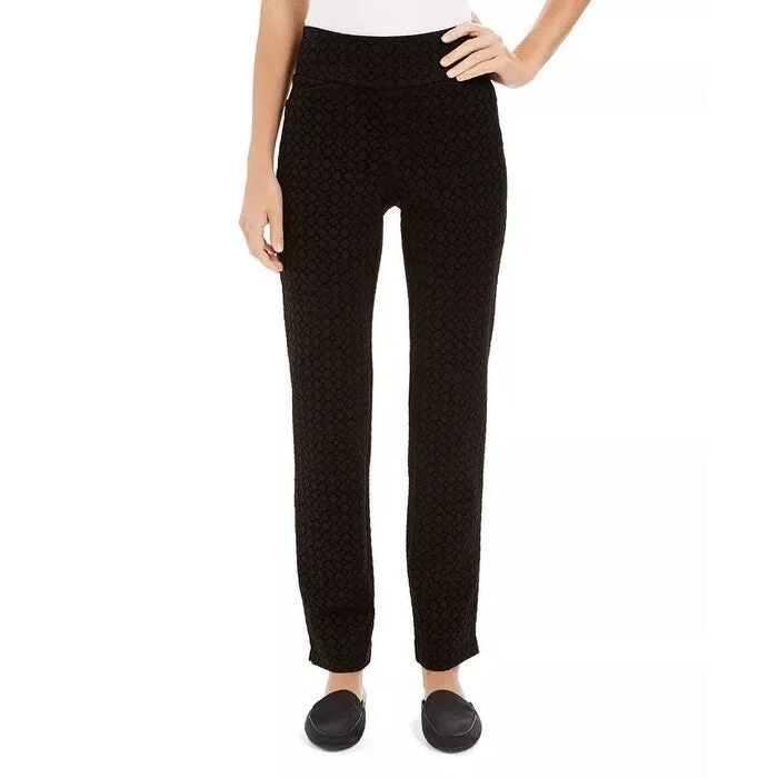 Luxury Fashion Charter Club Women's Pull-On Tummy Control Pants Black Size 10