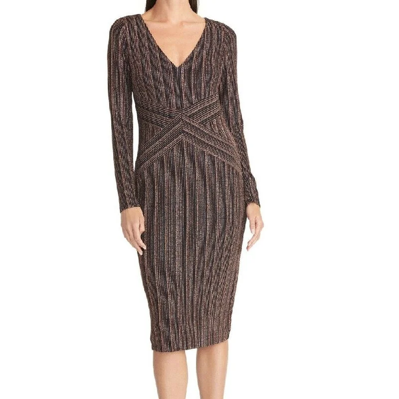 Outdoor Trend Rachel Rachel Roy Women's Quinn Long Sleeve Sheath Dress Black Size Medium