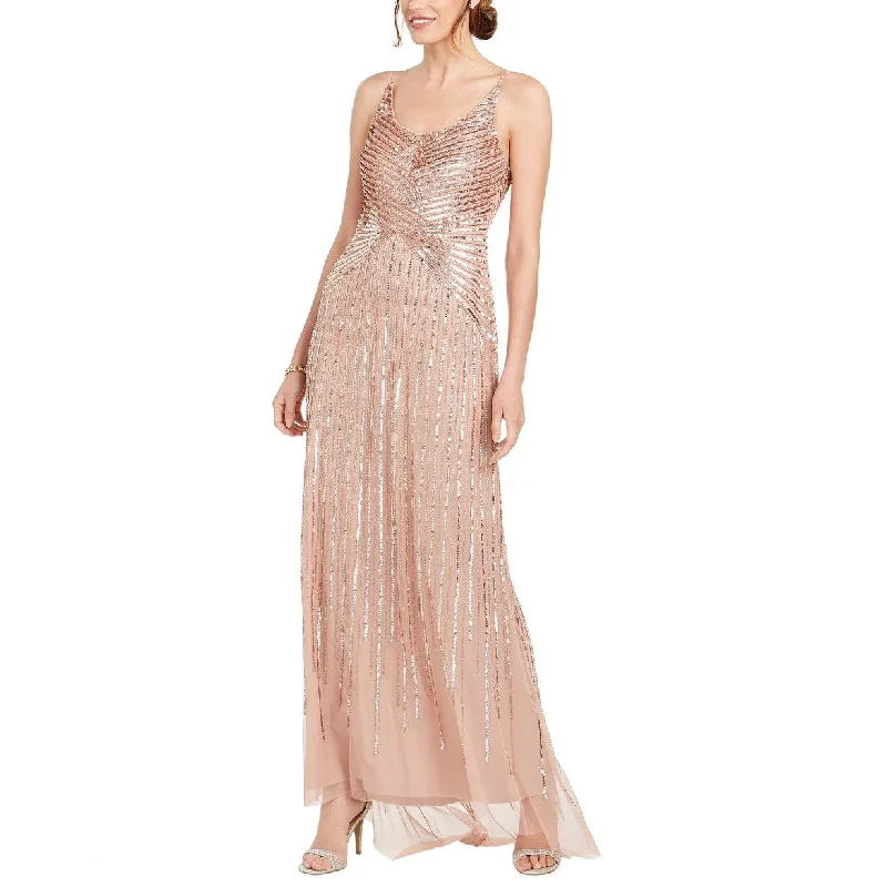 Fashion Wear Adrianna Papell Women's Beaded & Sequined Gown Pink Size 8