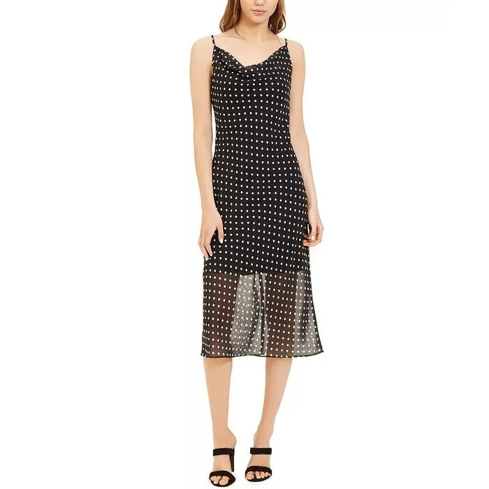 Luxury Temperament B Darlin Junior's Draped Slip Midi Dress Black Size 0