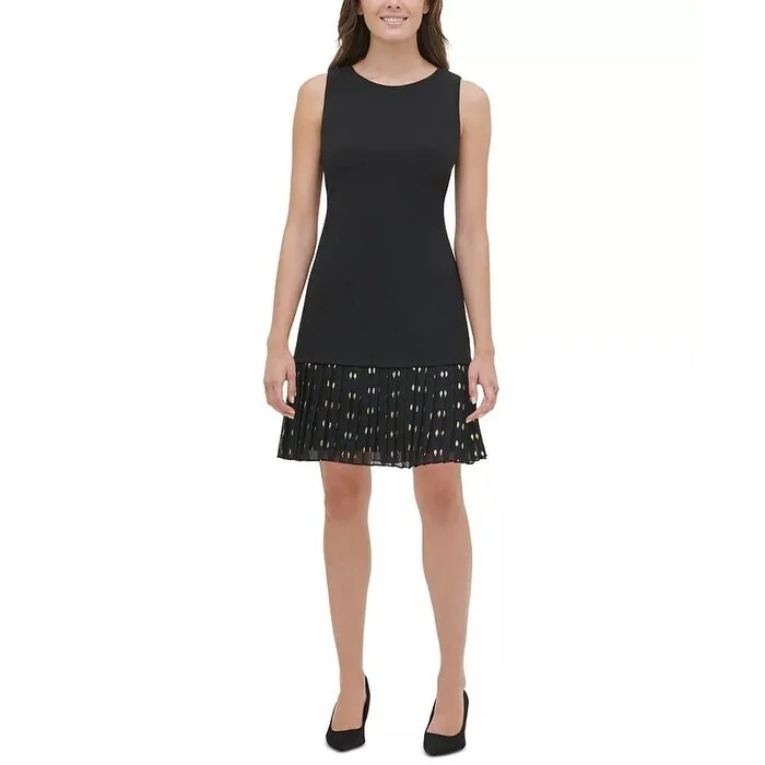 Noble Temperament Tommy Hilfiger Women's Chiffon-Hem A-Line Dress Black Size 2