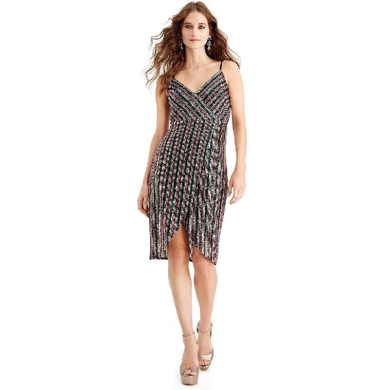 Spiritual Vitality Betsey Johnson Women's Multicolored-Sequin Wrap Dress Red Size 6