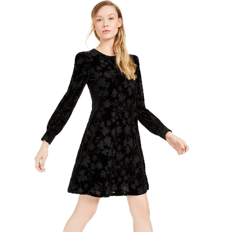 Goddess Style Calvin Klein Women's Burnout Velvet Pattern A Line Dress Black Size 4 Goddess Style Calvin Klein Women's Burnout Velvet Pattern A Line Dress Black Size 4