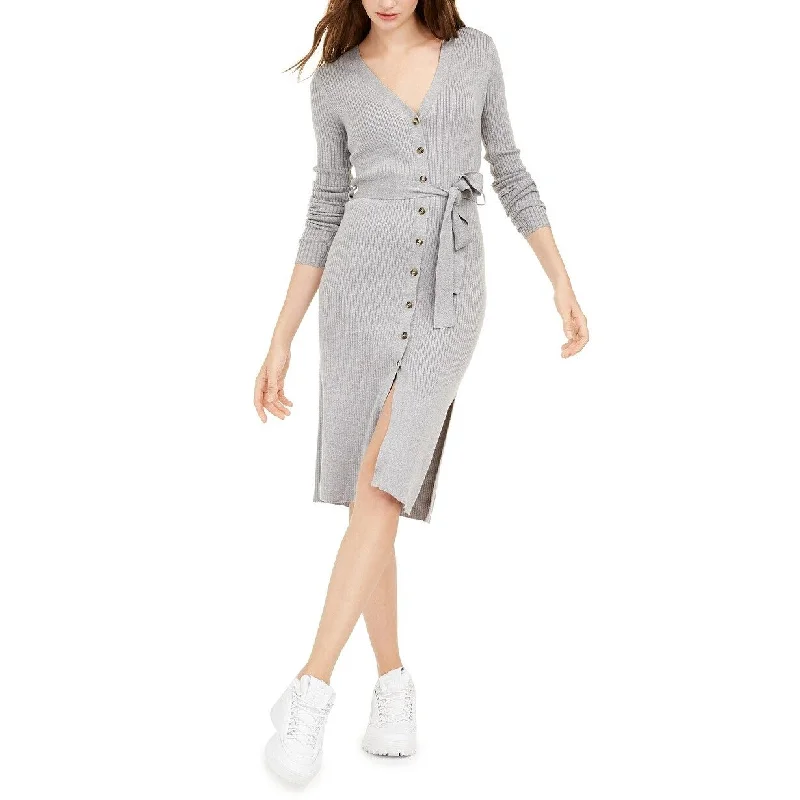 Advanced Customization Planet Gold Juniors' Cardigan Dress Gray Size Small