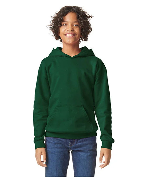 Cozy Pants SF500B - Gildan Youth Softstyle Midweight Fleece Hooded Sweatshirt | Forest Green Cozy Pants SF500B - Gildan Youth Softstyle Midweight Fleece Hooded Sweatshirt | Forest Green