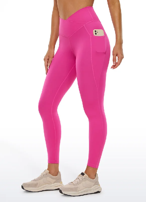 Sporty Elegance Butterluxe Yoga Pockets Leggings 25''- V Cross Waist