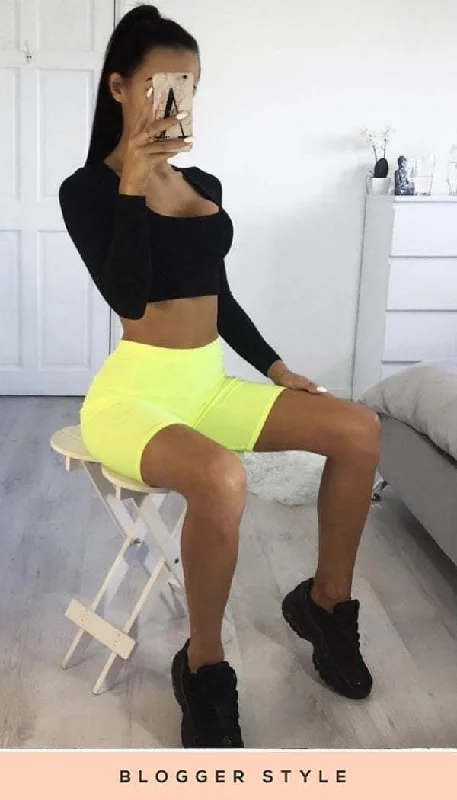 Casual And Versatile Neon Cycling Shorts
