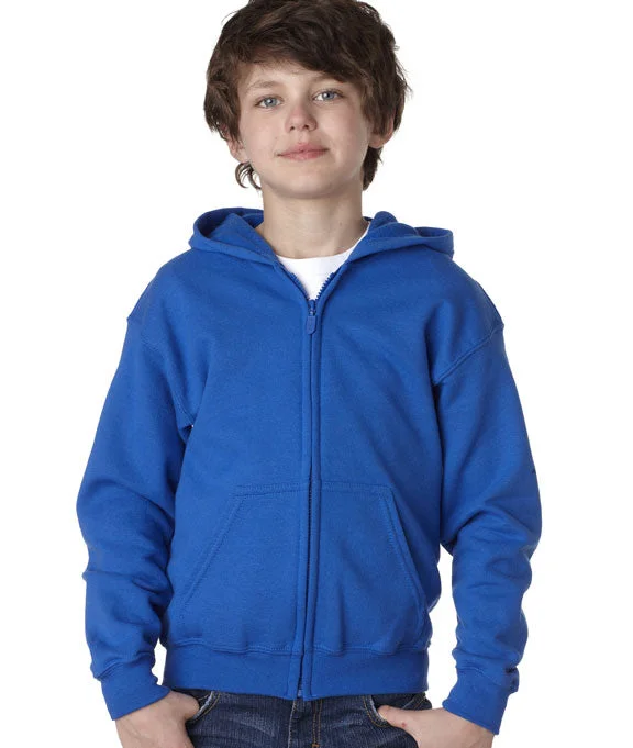 Breathable Design 18600B - Gildan Heavy Blend™ Youth Full-Zip Hooded Sweatshirt | Royal