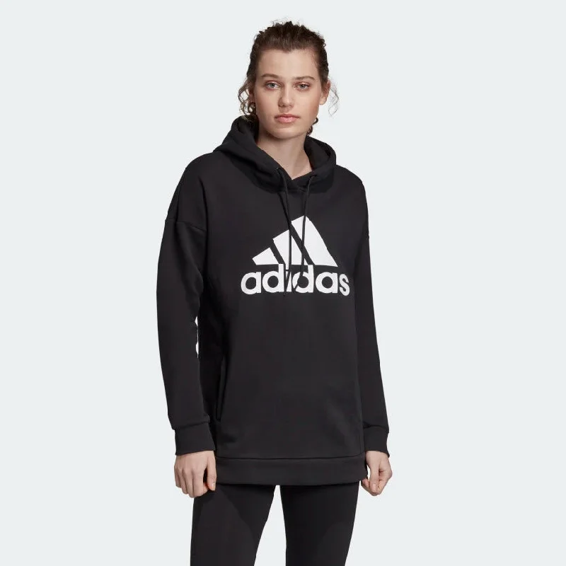 Cozy Layers Adidas Must Haves Badge Of Sport Logo Hoodie Black EB3800