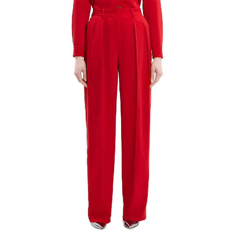 Comfortable Fashion Theory Womens Pleated High-Waist Trouser Pants