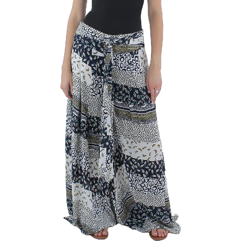 Luxury Customization Gracia Womens Printed  Palazzo Pants