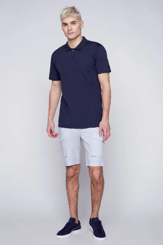 Fresh And Simple PRESLEY - Zip Front  Cargo Shorts - Frost Blue