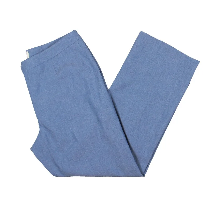 Simple Comfort Le Suit Womens Petites High Rise Straight Leg Trouser Pants