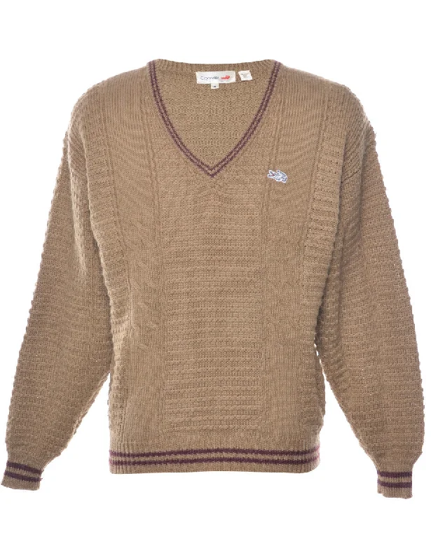 Dynamic Fashion Light Brown Jumper - M