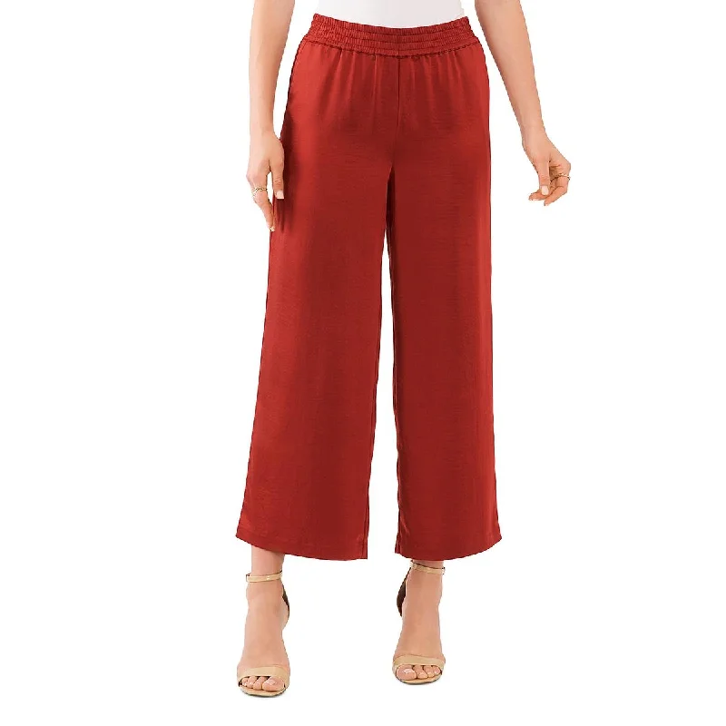 American Style Vince Camuto Womens Cropped Satin Wide Leg Pants