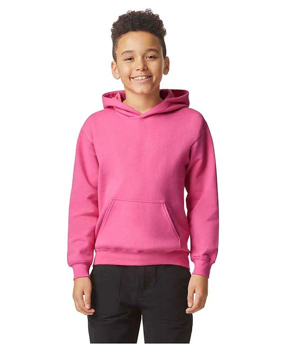 Comfy Chic SF500B - Gildan Youth Softstyle Midweight Fleece Hooded Sweatshirt | Pink Lemonade