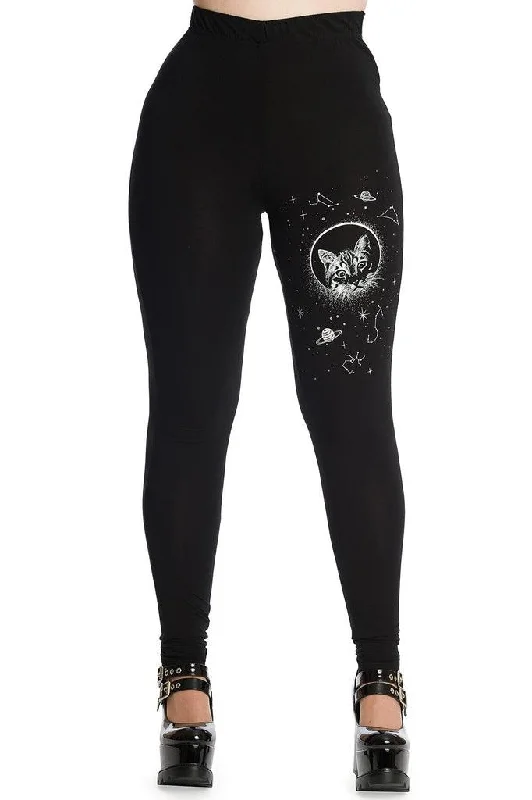 Elegant Wear Space Cat Leggings