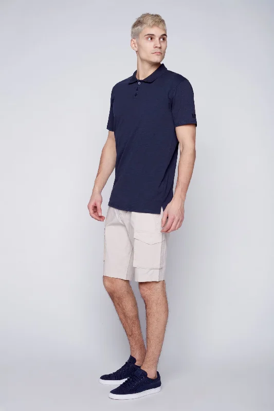 Girl Style PRESLEY - Zip Front Cargo Shorts - Sand