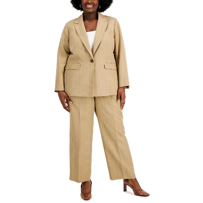 Relaxed Fashion Le Suit Womens Plus High Rise Straight Leg Dress Pants