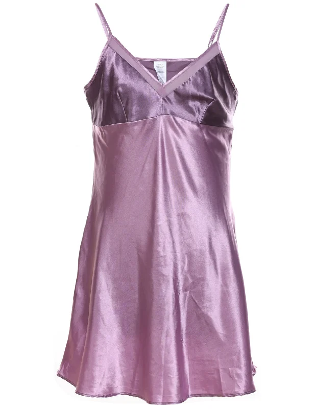 Outdoor Trend Lilac Panelled Slip Dress - L