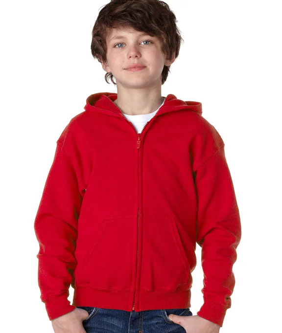 Fashion Classic 18600B - Gildan Heavy Blend™ Youth Full-Zip Hooded Sweatshirt | Red