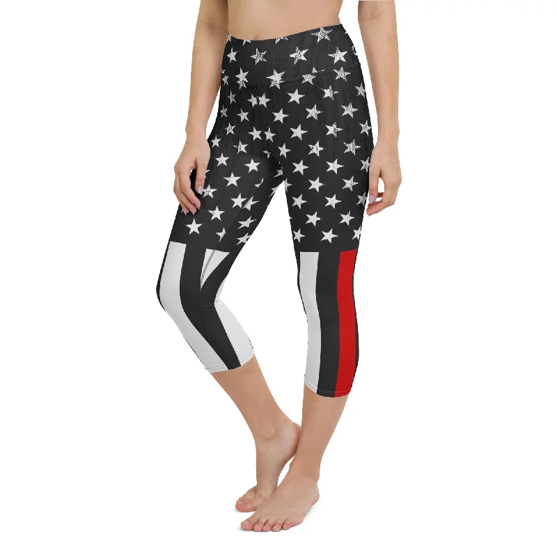Cozy Shirts First Responder Firefighter Yoga Capris