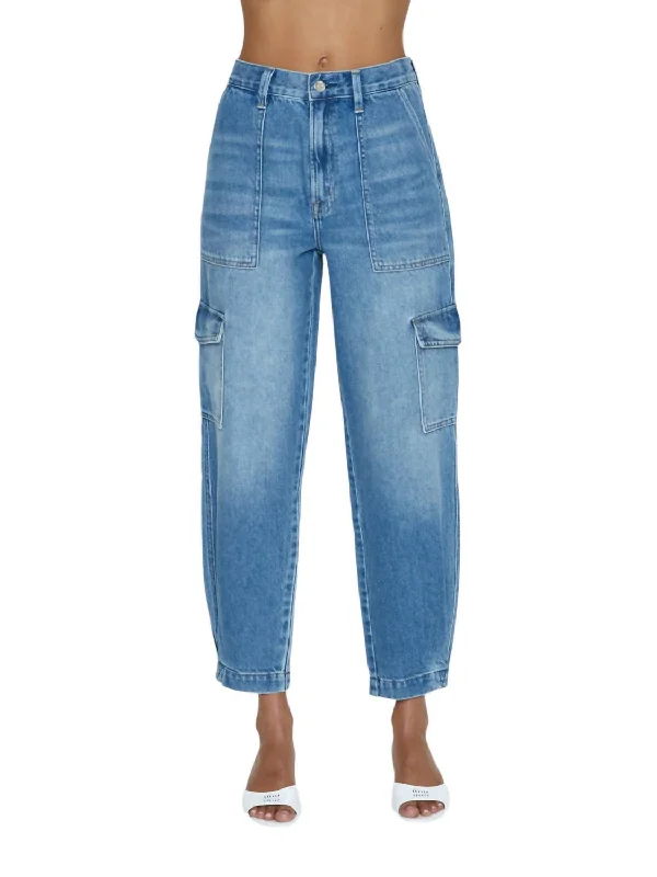 Retro Design Josephine High Rise Tapered Cargo In Paradigm