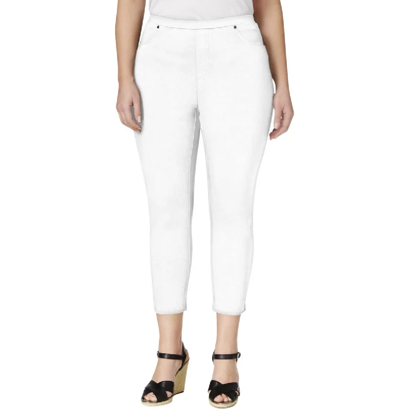 Fashion Touch Style & Co. Womens Plus Comfort Waist Mid-Rise Capri Pants