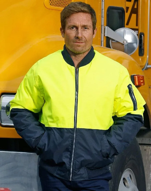 Street Vertical And Horizontal Design Hi-vis Two Tone Flying Jacket SW06A