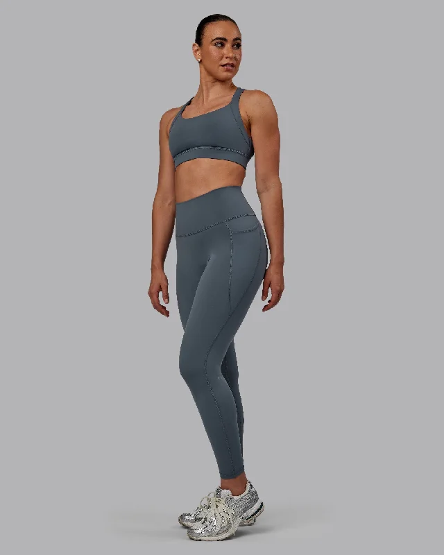 Fashion Pioneer Fusion Full Length Leggings with Pockets - Turbulence