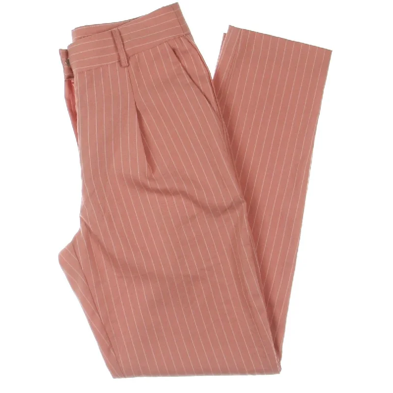 High-end Design FRNCH Womens Striped High Rise Ankle Pants