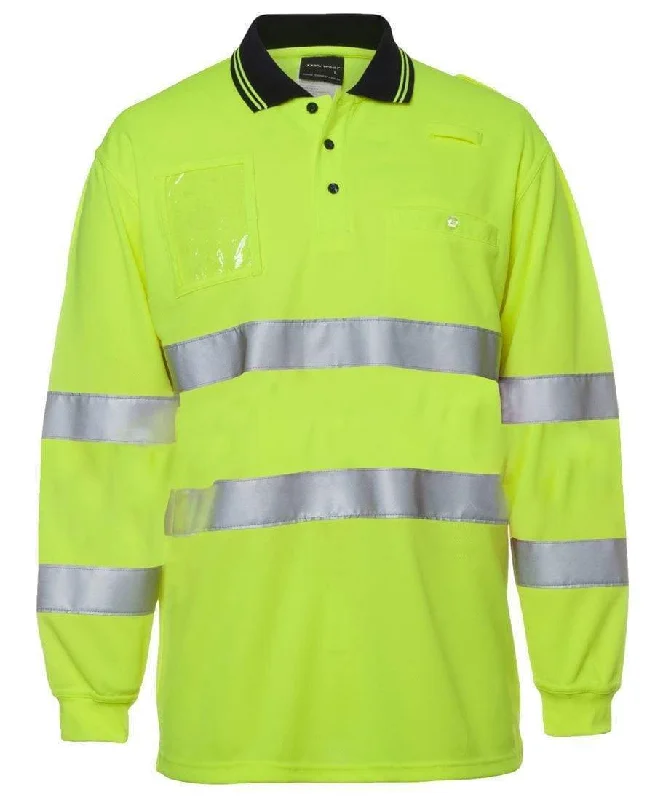Street Casual Style JB'S Hi-Vis Bio Motion Long Sleeve Polo with 3M tape 6QTDP