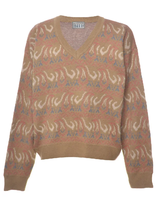 Design And Tailoring Light Brown Jumper - L