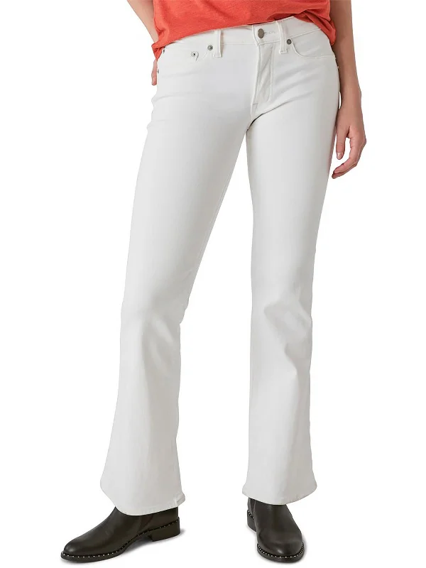 Comfortable Mind Sweet Womens Mid-Rise Stretch Flare Jeans