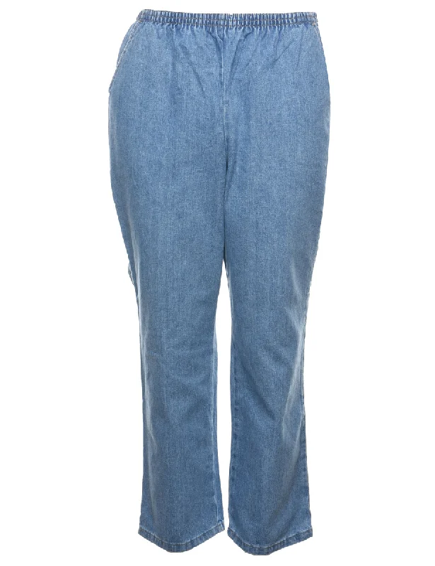 Denim Design Light Wash Denim Trousers - W26 L29