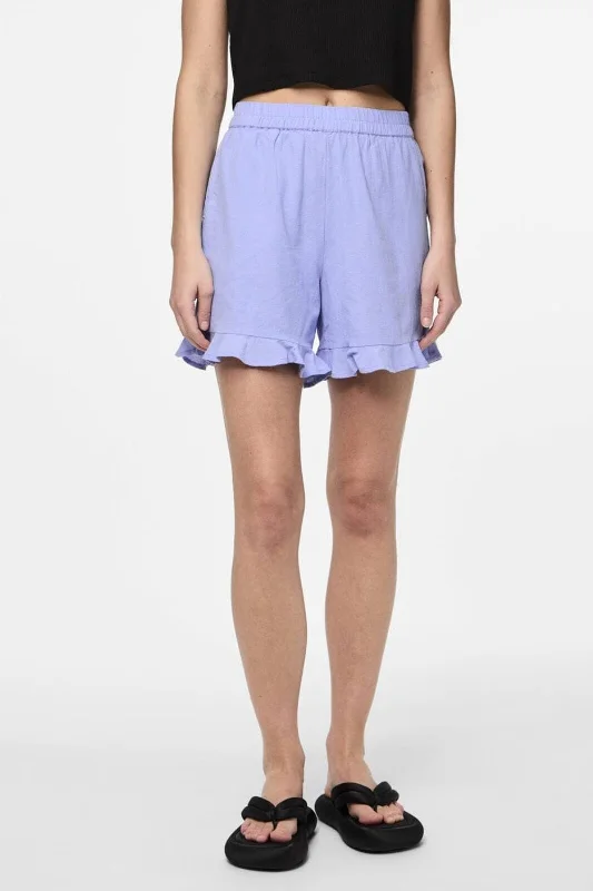 Simple Solid Color Pieces - Pcmilla Shorts - 4369879 Hydrangea