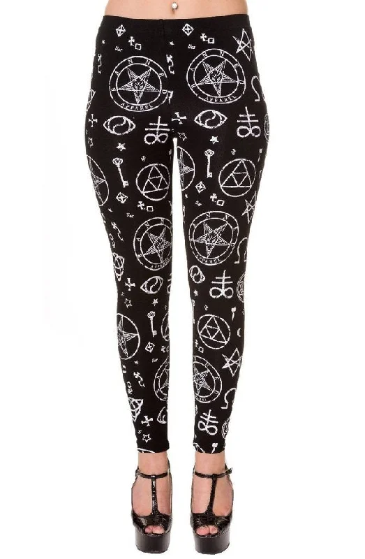 Light Comfort Pentagram Black Leggings