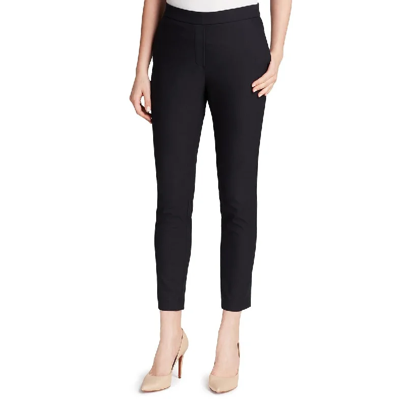 High Street Fashion Theory Womens Thaniel Solid Flat Front Dress Pants