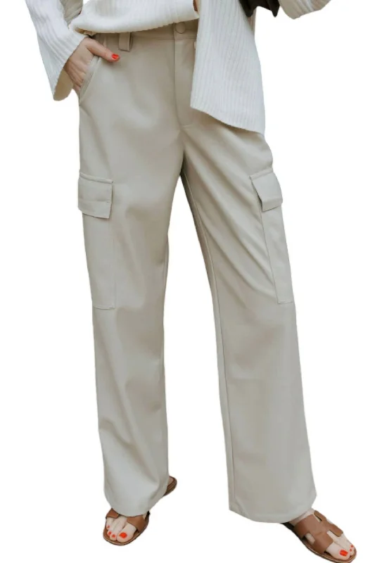 Cozy Fit Cargo Pants In Stone
