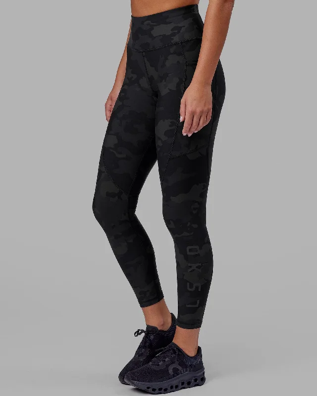 Trendy and versatile Rep 7/8 Length Leggings - Black-Camo