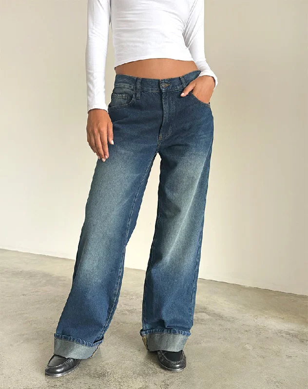 Dressing Tips Oversized Dad Low Rise Jeans in Dark Vintage