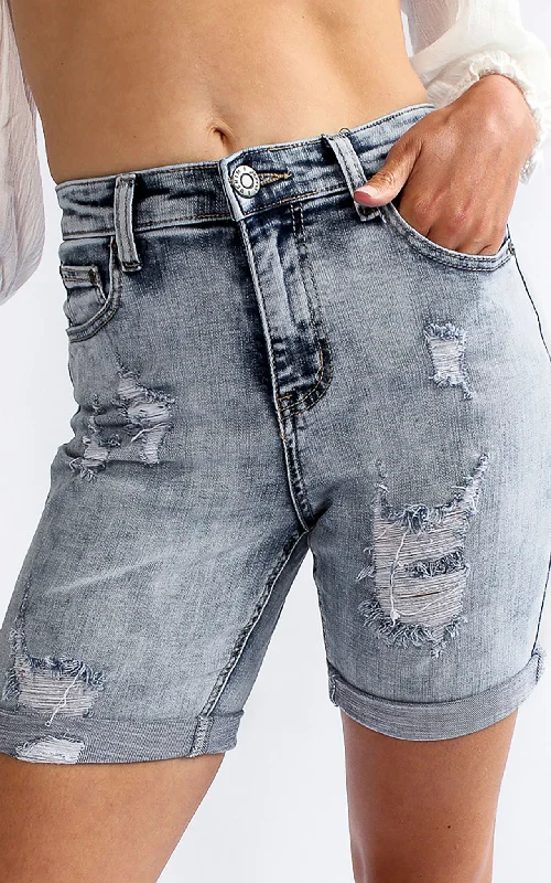 British casual Richmond Denim Shorts - Vintage Blue