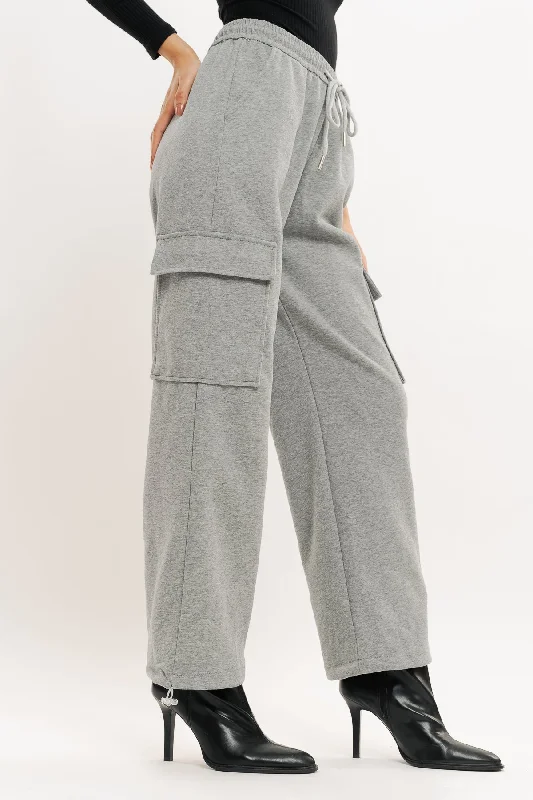 Goddess Outfit Grey Wide Leg Cargo Trouser