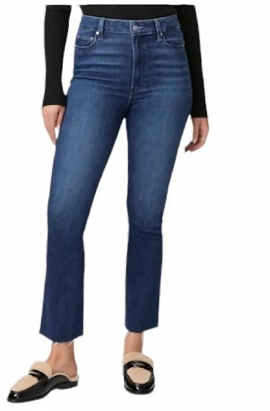 High-end Wear Claudine Maternity With Raw Hem Jeans In Sail Away