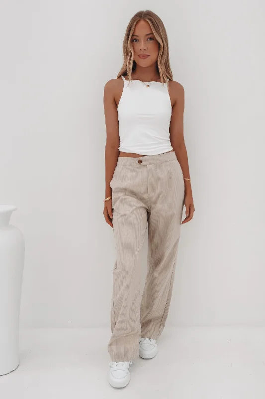 Light Comfort Stripe Hudson Pant Natural