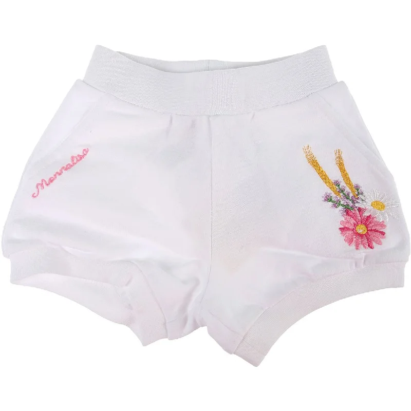 New Products White Fleece Shorts